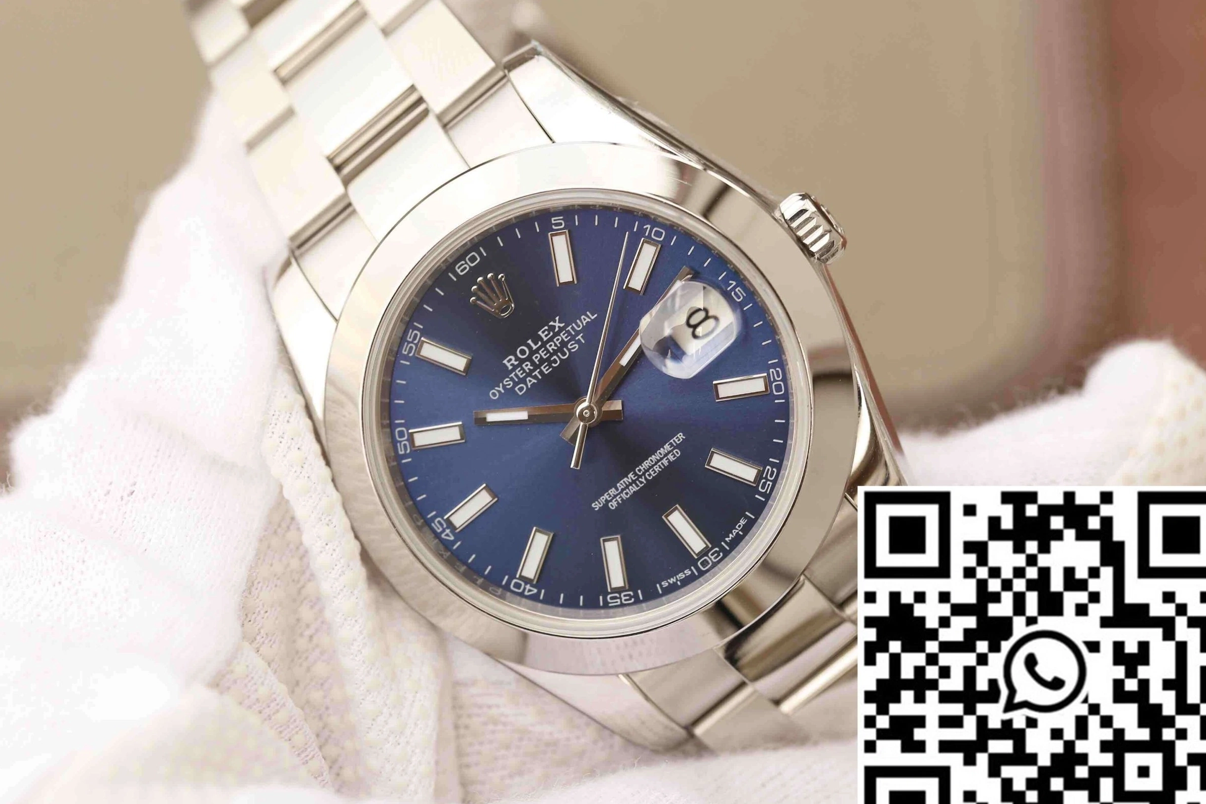 EW Rolex Blue Dial M126300-0001 Datejust Factory 0513